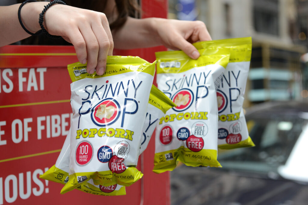 branded food truck for Skinny Pop - 10,000 samples